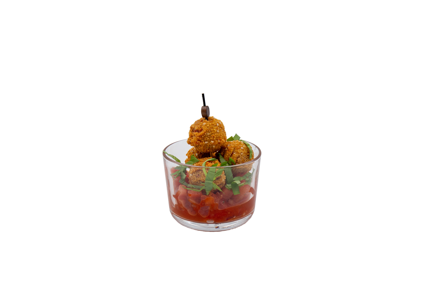 Edamame (Soja)-Kräuterbällchen mit Tomatensalsa (Port. 4 Stück), mind 10 Stk.